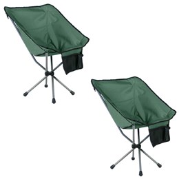 2 Cadeiras Dobráveis para Camping Guepardo Joy Verde