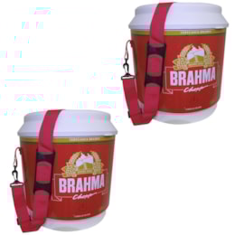 2 Coolers Térmico Brahma Brasil 20 Litros 12 Latas com Alça de Transporte 2 Coolers Térmico Brahma Brasil 20 Litros 12 Latas com Alça de Transporte