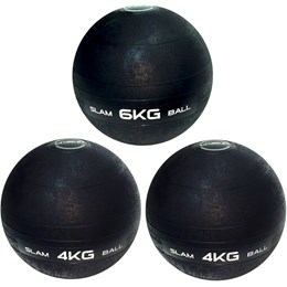 3 Bolas Medicine Slam Ball 6 KG e 4 KG para Crossfit - Liveup
