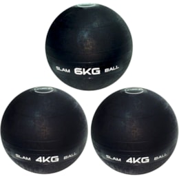 3 Bolas Medicine Slam Ball 6 KG e 4 KG para Crossfit - Liveup 3 Bolas Medicine Slam Ball 6 KG e 4 KG para Crossfit - Liveup
