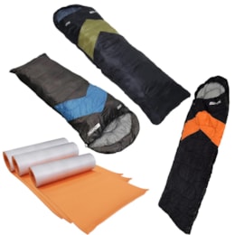 3 Sacos de Dormir Tipo Envelope e Sarcófago Nautika + Isolantes Térmicos AZTEQ 3 Sacos de Dormir Tipo Envelope e Sarcófago Nautika + Isolantes Térmicos AZTEQ