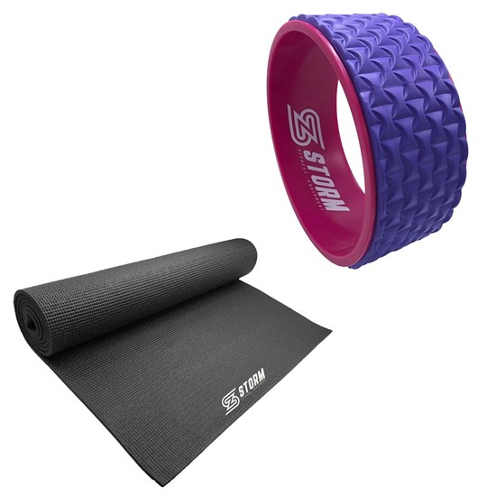 Anel de Yoga X para Abdominais Roxo + Tapete Colchonete ZStorm Yoga Mat em PVC