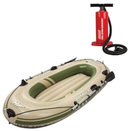 Barco Inflável Bestway Hydro Force Voyager 300 para 2 Pessoas + Inflador Barco Inflável Bestway Hydro Force Voyager 300 para 2 Pessoas + Inflador