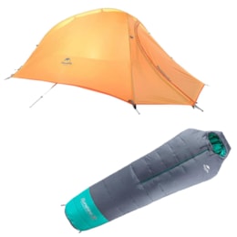 Barraca 1 Pessoa Cloud UP + Saco de Dormir Naturehike Salcantay EM200 Barraca 1 Pessoa Cloud UP + Saco de Dormir Naturehike Salcantay EM200