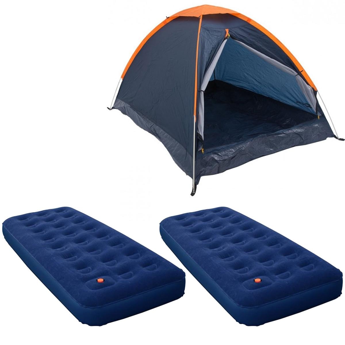 Barraca Camping Nautika Panda 4 Pessoas + 2 Colchões Infláveis Solteiro  Zenite - Alaok