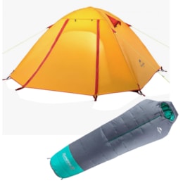 Barraca Pro Series Alumínio 2P + Saco de Dormir Salcantay EM200 Naturehike Barraca Pro Series Alumínio 2P + Saco de Dormir Salcantay EM200 Naturehike