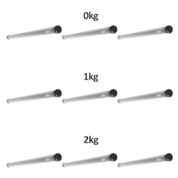 Bastões Aeróbicos Terapêuticos 3 Cargas em PVC 9 Unidades - Vollo Bastões Aeróbicos Terapêuticos 3 Cargas em PVC 9 Unidades - Vollo