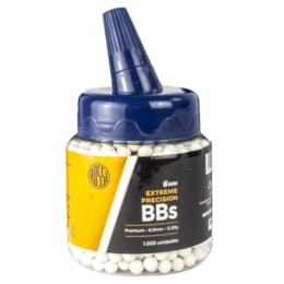 BBs Esferas de Plástico Airsoft Rossi 0.20g 6mm Branco 1000 Unidades BBs Esferas de Plástico Airsoft Rossi 0.20g 6mm Branco 1000 Unidades