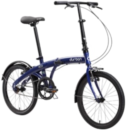 Bicicleta Dobrável Aro 20" e 1 Marcha Azul - Durban Eco Bicicleta Dobrável Aro 20" e 1 Marcha Azul - Durban Eco