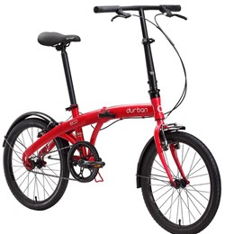 Bicicleta Dobrável Aro 20" e 1 Marcha Vermelha - Durban Eco