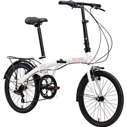 Bicicleta Dobrável Aro 20" e 6 Marchas Branca - Durban Eco+