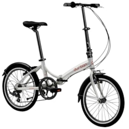 Bicicleta Dobrável Aro 20" e 6 Marchas Prata - Durban Rio Bicicleta Dobrável Aro 20" e 6 Marchas Prata - Durban Rio