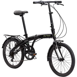 Bicicleta Dobrável Aro 20" e 6 Marchas Preta - Durban Eco+