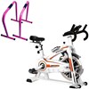 Bike Spinning ONeal TP1100 Semi Profissional + Barras Exercícios Equalizer Aço Rosa ACTE