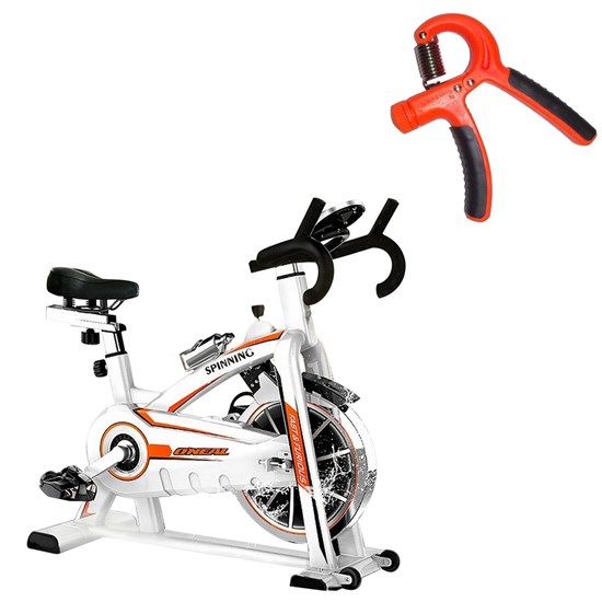 Bike Spinning ONeal TP1100 Semi Profissional + Hand Grip Ajustável 10 a 40 kg LIVEUP
