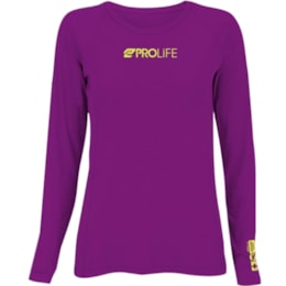 Blusa Manga Longa Repelente de Insetos Feminina UV 50+ Prolife Lilás Blusa Manga Longa Repelente de Insetos Feminina UV 50+ Prolife Lilás