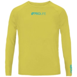 Blusa Manga Longa Repelente de Insetos Infantil UV 50+ Prolife Amarela Blusa Manga Longa Repelente de Insetos Infantil UV 50+ Prolife Amarela