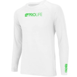 Blusa Manga Longa Repelente de Insetos Masculina UV 50+ Prolife Branca Blusa Manga Longa Repelente de Insetos Masculina UV 50+ Prolife Branca