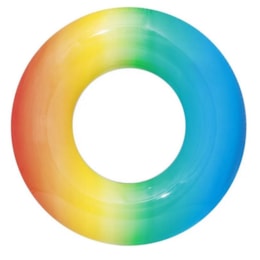 Boia Circular Inflável Bestway Arco-Íris Azul com Laranja 91cm em Vinil Boia Circular Inflável Bestway Arco-Íris Azul com Laranja 91cm em Vinil