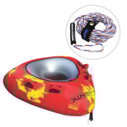 Boia Reboque Inflável 1,4m Nautika + Cabo de Reboque 18 Metros Boia Reboque Inflável 1,4m Nautika + Cabo de Reboque 18 Metros