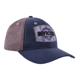 Boné Tipo Baseball Cap Blue Navy Aba Curva INVICTUS River Azul e Cinza Boné Tipo Baseball Cap Blue Navy Aba Curva INVICTUS River Azul e Cinza