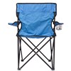 Cadeira Camping Dobrável Importway Azul com Apoio e Porta Copo