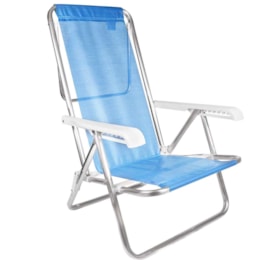 Cadeira de Praia MOR 2267 Reclinável 8 Posições Azul Cadeira de Praia MOR 2267 Reclinável 8 Posições Azul