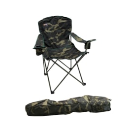 Cadeira Dobrável com 2 Porta Copos Camuflada Pandera - Nautika Cadeira Dobrável com 2 Porta Copos Camuflada Pandera - Nautika