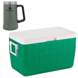 Caixa Térmica 45,4L Coleman + Caneca Térmica Stanley 709ml Hammertone Green Caixa Térmica 45,4L Coleman + Caneca Térmica Stanley 709ml Hammertone Green