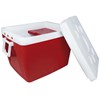 Caixa Térmica Cooler 75 Litros Mor Para 110 Latas 350ml, Com Alças Laterais, Porta Copos e Divisória - Vermelha
