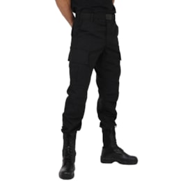 Calça Masculina Tática Elite Comandos Rip Stop Preta Calça Masculina Tática Elite Comandos Rip Stop Preta