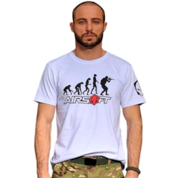 Camiseta Bravo Evolução Airsoft Branca Camiseta Bravo Evolução Airsoft Branca