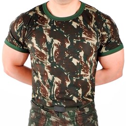 Camiseta Camuflada Masculina Padrão EB Atacado Militar Airsoft