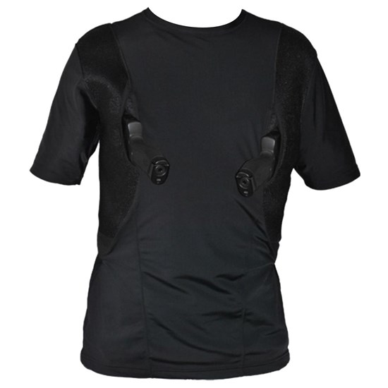 Camiseta Tática Atacado Militar com Coldre a Paisana para Airsoft Preta