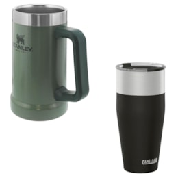 Caneca Térmica Stanley 709 ml Hammertone + Caneca Copo Térmico 900 ml Camelbak Caneca Térmica Stanley 709 ml Hammertone + Caneca Copo Térmico 900 ml Camelbak