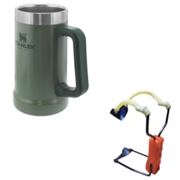 Caneca Térmica Stanley 709 ml Hammertone + Estilingue Atiradeira Profissional Caneca Térmica Stanley 709 ml Hammertone + Estilingue Atiradeira Profissional