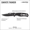 Canivete Thunder com Lâmina Preta de Aço Inox e Trava de Segurança - Nautika
