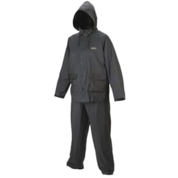 Capa de Chuva PVC 20mm Tamanho G Preta 100% Impermeável - Coleman Capa de Chuva PVC 20mm Tamanho G Preta 100% Impermeável - Coleman