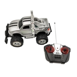 Carrinho de Controle Remoto com Bateria Recarregável Prata Carrinho de Controle Remoto com Bateria Recarregável Prata