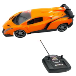Carrinho de Controle Remoto Importway 1:16 Laranja com Luz Carrinho de Controle Remoto Importway 1:16 Laranja com Luz