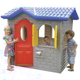 Casinha Tropical Plus Xalingo Playground com Cadeirinha Cinza Casinha Tropical Plus Xalingo Playground com Cadeirinha Cinza