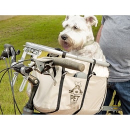 Cesta Cadeirinha para Cachorro Bike Pet Basket Ajustável Desmontável Bege Cesta Cadeirinha para Cachorro Bike Pet Basket Ajustável Desmontável Bege