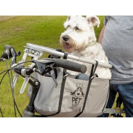 Cesta Cadeirinha para Cachorro Bike Pet Basket Ajustável Desmontável Cinza Cesta Cadeirinha para Cachorro Bike Pet Basket Ajustável Desmontável Cinza