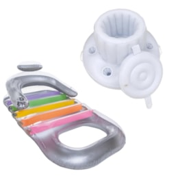Colchão e Poltrona Inflável + Boia com Cooler Inflável Nautika Bar 14 Latas Colchão e Poltrona Inflável + Boia com Cooler Inflável Nautika Bar 14 Latas