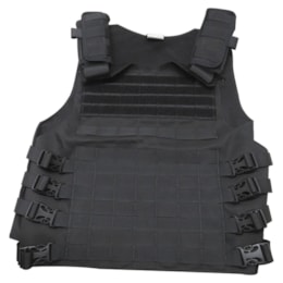 Colete Tático Airsoft Modular Cia Militar Gladiador Tamanho G Preto em Rip Stop Colete Tático Airsoft Modular Cia Militar Gladiador Tamanho G Preto em Rip Stop