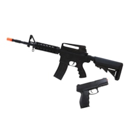 Combo Airsoft com Rifle M4RIS e Pistola 24/7 Rossi Spring 6mm Combo Airsoft com Rifle M4RIS e Pistola 24/7 Rossi Spring 6mm