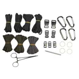 Conjunto para Pulseira de Sobrevivência Tático Paracord Nautika Conjunto para Pulseira de Sobrevivência Tático Paracord Nautika