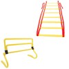Escada Agilidade 16 Degraus 8m + Mini Barreira ZStorm Ajustável 3 Níveis Amarelo