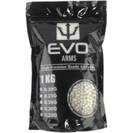 Esfera Plástica BBs Airsoft Evo Arms 0,20g 5000 Unidades Branco Esfera Plástica BBs Airsoft Evo Arms 0,20g 5000 Unidades Branco