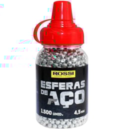 Esferas de Aço 4,5mm 1500 Unidades Rossi 25207496 para Armas de Pressão Esferas de Aço 4,5mm 1500 Unidades Rossi 25207496 para Armas de Pressão